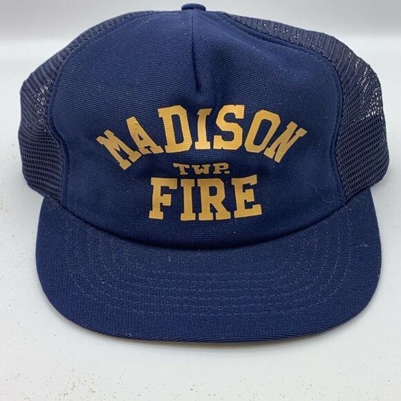 Vintage Snapback Hat Mesh Madison Fire Trucker - Picture 10 of 11